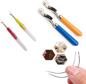 Crafts Haveli 3 Items Combo : 2 Seam Ripper, 2 Tracing Wheel & 2 Curved Needle Sewing Kit
