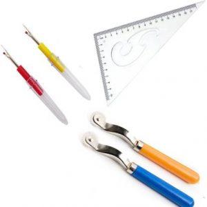 Crafts Haveli 3 Items Combo : 2 Seam Ripper, 2 Tracing Wheel & L Curve Sewing Kit