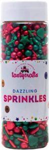 TastyCrafts Mix Metallic Sprinkles, 100 GM Edible Colorful Dazzling Sprinklefetti DM 025 Sprinkles (100 g, Edible)