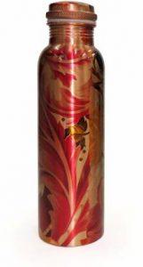 Alokik Leak Proof Red Wine Copper Bottles for Water 1 Litre Bottle (Pack of 1 Pc.) 1000 ml Bottle (Pack of 1, Multicolor, Copper)