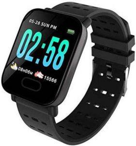 HEALTHIN A6 SMARTBAND 256 Smartwatch (Black Strap, Regular)