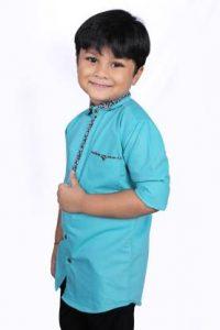 Boys Solid Casual Blue Shirt