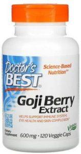 Doctor's Best Goji Berry Extract, 600 mg, 120 Veggie Caps (120 Capsules)