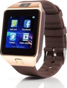 SUNRISE DZ09 GOLD Smartwatch (Gold Strap, REGULAR)