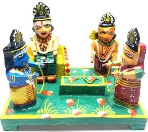 Mahant Ji Decorative Showpiece - 10 cm (Wood, Multicolor)