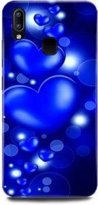 DIKRO Back Cover for Vivo Y91, 1811, HEARTS, BLUE, HEART, STAR, LOVE (Multicolor, Hard Case)