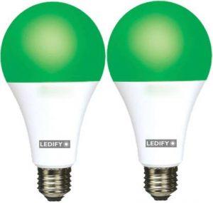LEDIFY 9 W Round E27 LED Bulb (Green, Pack of 2)