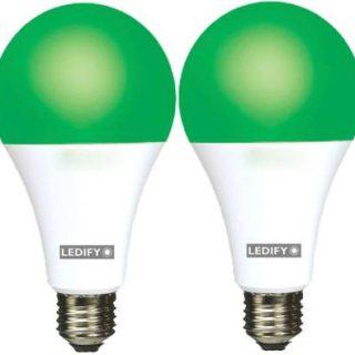 LEDIFY 9 W Round E27 LED Bulb (Green, Pack of 2)
