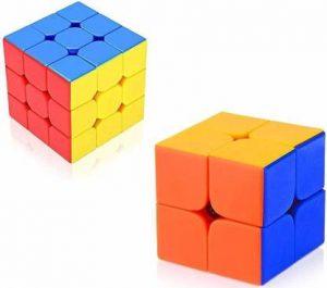 TINY TREASURES High Speed Stickerless Magic Cube Puzzle Smooth Cube (2 Pieces) (2 Pieces)
