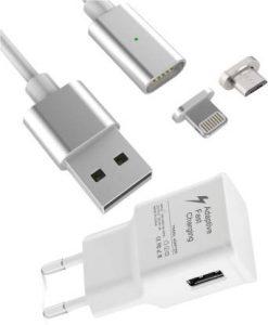 Anweshas Cable Accessory Combo for iPhone, Samsung, Micro Usb, Oppo, Vivo, Micromax (Multicolor)