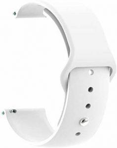 AOnes 22mm Silicone Belt Watch Strap for Noise Color Fit Pro 3 Smart Watch Strap (White)
