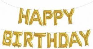 BTX STORE Solid BTX Golden Happy Birthday - 13 Balloon (Gold, Pack of 13)