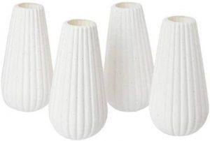 GOLDEN SPIRAL Ceremic Vase White For your Flower Plastic Vase (7.7 inch, White)