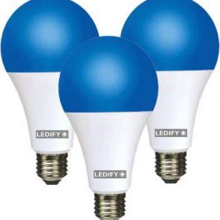 LEDIFY 9 W Round E27 LED Bulb (Blue, Pack of 3)