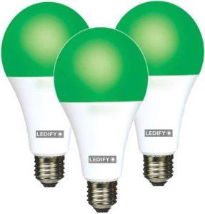 LEDIFY 9 W Round E27 LED Bulb (Green, Pack of 3)