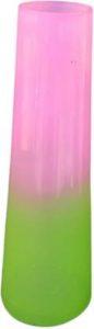AHGI Glass Designer Small Home Decorative Flower Vases for Home Decor, Side Corners, Living Room, Dining Room, Center Table, Bedroom, Centerpiece Art No 11603 Glass Vase (9 inch, Green, Pink)