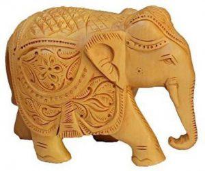 Apnoghar Decorative Showpiece - 10 cm (Wood, Beige)