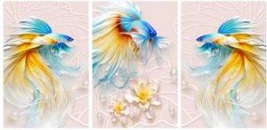 Sai Digital Reprint 18 inch x 12 inch Painting (Without Frame, Pack of 3)