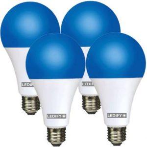 LEDIFY 9 W Round E27 LED Bulb (Blue, Pack of 4)