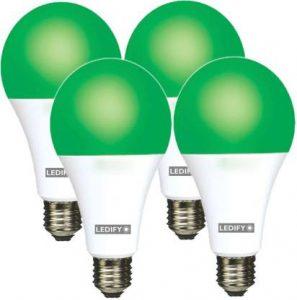 LEDIFY 9 W Round E27 LED Bulb (Green, Pack of 4)