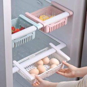WINMART 4 Pcs Expandable Adjustable Fridge Storage Basket Under Shelf Fridge Organiser Rack Space Saver Refrigerator Sliding Drawers - Unbreakable, Random Colours. Fridge Organizer Drawer - 4pcs Adjustable Fridge Storage Basket, Fridge Racks Tray Sliding Storage Racks(4pcs) Fruits/Vegetables Kitchen Rack (Plastic, Multicolor)