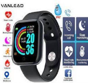 Ykarn Trades RA130/ Y68 ADVANCE FIITNESS TRACKER MULTI FACES SMART WATCH BLACK(PACK OF 1) Smartwatch (Black Strap, free)