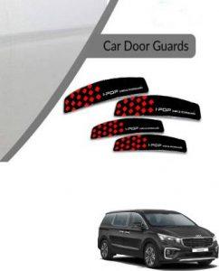 Etradezone Plastic Car Door Guard (Black, Red, Pack of 4, Universal For Car, NA)