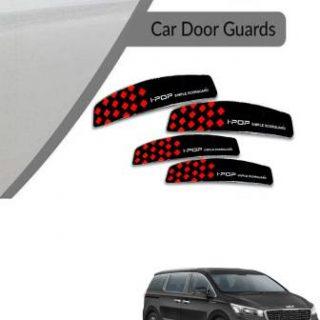 Etradezone Plastic Car Door Guard (Black, Red, Pack of 4, Universal For Car, NA)