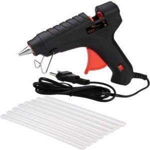 Hillgrove 40 Watt Hot Gum Glue Gun With 8 Pcs Hot Melt Glue Stick for Craft, Art Work Standard Temperature Corded Glue Gun (11 mm)