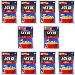 ACT II Classic Salted Flavour 3 Minutes Popcorn,Each 40g ( 400g , Pack of 10) Classic Salted Popcorn (400 g, Pack of 10)