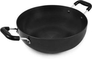 Cookie Hard Anodised Coated Non Stick Pan Kadhai 20 cm diameter 1.5 L capacity (Aluminium, Hard Anodised, Non-stick)