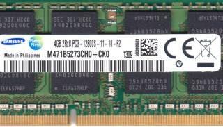 SAMSUNG M471B5273CH0-CK0 DDR3 4 GB Laptop (4GB DDR3 PC3-12800 1600MHz SODIMM CL11 204pin Chip Notebook Memory)