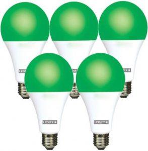 LEDIFY 9 W Round E27 LED Bulb (Green, Pack of 5)