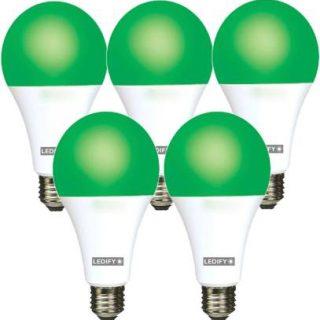 LEDIFY 9 W Round E27 LED Bulb (Green, Pack of 5)