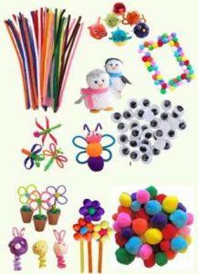 Craftwings Pom pom Craft kit, 50 Pipe Cleaner,50 pom pom and 50 Googly Eyes Multi-color