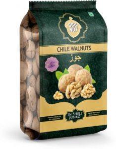 BRU NUT 100% Natural Premium Chile Inshell Walnuts Pack of 500 Gm Walnuts (500 g)