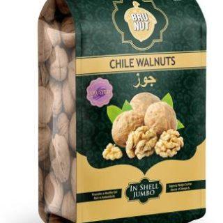 BRU NUT 100% Natural Premium Chile Inshell Walnuts Pack of 500 Gm Walnuts (500 g)