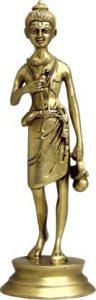 Om ssvmb9 Nelkanth Varni Murti Nilkanth Varni Idol Neelkanth Varni Statue ( 7 x 2.5 x 2 ) Decorative Showpiece - 17 cm (Brass, Gold)
