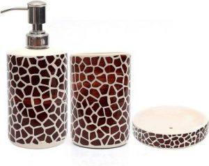 NewGen Ceramics Ceramic Liquid Soap Dispenser / Ceramic Bathroom Accessory for Home Office Shop Dispenser Liquid Shop Hand wash Bottle for Bathroom (Pack of 03) 400 ml Liquid Dispenser