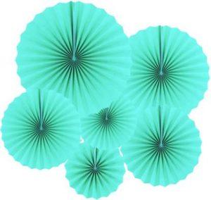 Party Hour Blue Paper Fan Set