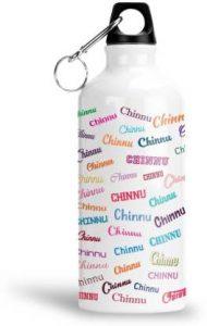 Furnish Fantasy Colorful Aluminium Sipper Bottle - Best Happy Birthday Gift for Kids , Chinnu 600 ml Bottle (Pack of 1, Multicolor, Aluminium)