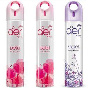 Godrej Aer Petal, Violet Spray (3 x 240 ml)