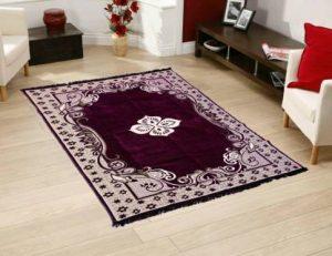 TW TenTwo Purple Cotton Carpet (121 cm, X 183 cm, Rectangle)