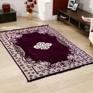 TW TenTwo Purple Cotton Carpet (121 cm, X 183 cm, Rectangle)