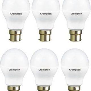CROMPTON 9 W Standard B22 LED Bulb (White, Pack of 6)