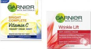 GARNIER Skin Naturals, Wrinkle Lift Anti Ageing Cream 40g & Night Cream Youghurt 40g (PACK OF 2) (80 g)