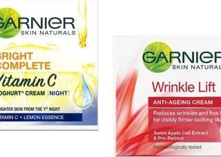 GARNIER Skin Naturals, Wrinkle Lift Anti Ageing Cream 40g & Night Cream Youghurt 40g (PACK OF 2) (80 g)