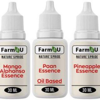 Farm4u Pack of 3 Baking Essence Flavour of Mango , Pineapple , Paan for Cake, Ice-Cream,Milkshakes,Indian Sweets(Each 30ml) ( Use 2-3 Drops Essence for 250 Grm Cake) Mango Liquid Food Essence (90 ml)