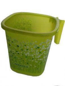 NAYASA Plastic Bath Mug (Green 1, 5)