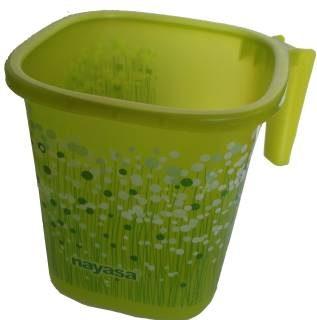 NAYASA Plastic Bath Mug (Green 1, 5)